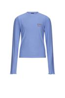 NoBell winter jersey crop top meisjes - licht blauw - Krop - rib