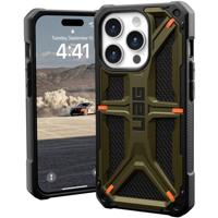 Urban Armor Gear Monarch Backcover Apple iPhone 15 Pro Kevlar, Groen