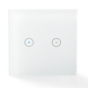 Nedis SmartLife Wandschakelaar | Wi-Fi | Duaal | 1000 W | Glas | Wit | 1 stuks - WIFIWS20WT - WIFIWS20WT