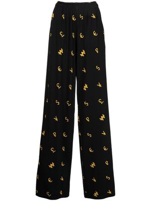 VETEMENTS pantalon ample à taille haute - Noir