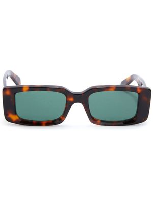 Off-White Eyewear lunettes de soleil Arthur à effet écailles de tortue - Vert