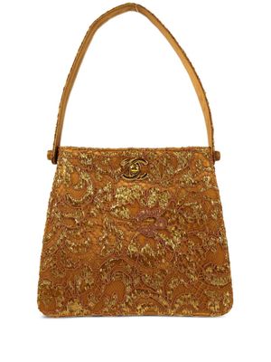 CHANEL Pre-Owned sac à main Both Sides à loquet CC (1998) - Marron