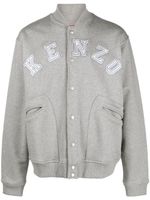 Kenzo veste bomber à logo brodé - Gris - thumbnail