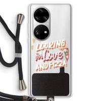 Pizza is the answer: Huawei P50 Pro Transparant Hoesje met koord