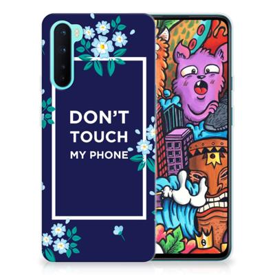 OnePlus Nord Silicone-hoesje Flowers Blue DTMP OnePlus Nord Silicone-hoesje Flowers Blue DTMP