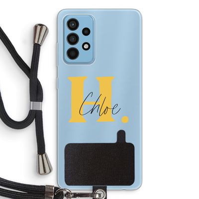 Amber Script: Samsung Galaxy A52 Transparant Hoesje met koord