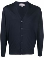 Canali cardigan en maille à col v - Bleu