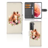 Telefoonhoesje | Met pasjeshouder | voor Samsung Galaxy S21 Paard