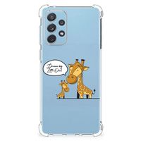 Samsung Galaxy A73 Stevig Bumper Hoesje Giraffe - thumbnail