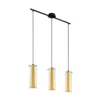 Eglo Eetkamer hanglamp Pinto Gold 3-lichts zwart met goud 97652