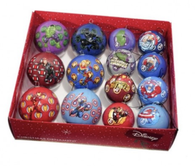 Box kerstbal plastic helden mix 14st - Kurt s adler
