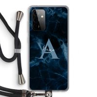 Midnight Marble: Samsung Galaxy A72 5G Transparant Hoesje met koord