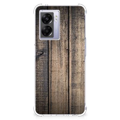 OPPO A77 5G | A57 5G Stevig Telefoonhoesje Steigerhout OPPO A77 5G | A57 5G Stevig Telefoonhoesje Steigerhout