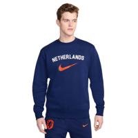 Nike Nederland Sportswear Club Crew Sweater 2024-2026 Blauw Oranje - thumbnail