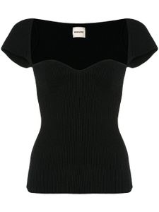 KHAITE Ista ribbed top - Noir