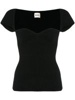 KHAITE Ista ribbed top - Noir