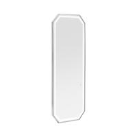Kappersspiegel - LED verlichting - extra vlak - achthoekig - zilver - 180 x 70 cm