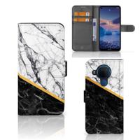 Nokia 5.4 | Bookcase | Marmer Wit Zwart - Origineel Cadeau Man
