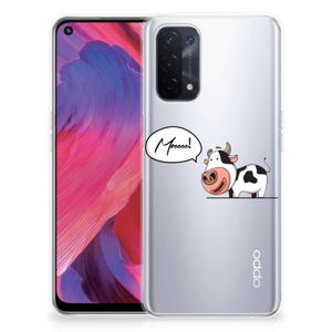 OPPO A74 5G | A54 5G Telefoonhoesje met Naam Cow