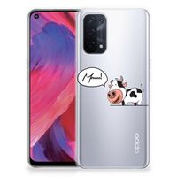 OPPO A74 5G | A54 5G Telefoonhoesje met Naam Cow - thumbnail