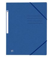 Elastomap Oxford Top File+ A4 3 kleppen 390gr blauw