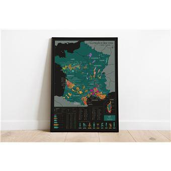 France - Carte du vin | Wijnkaart | 50 x 70 cm | 1020 Dégustations