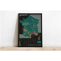 France - Carte du vin | Wijnkaart | 50 x 70 cm | 1020 Dégustations