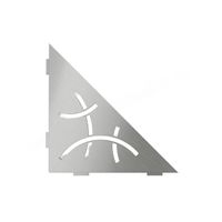 Schluter Shelf-E-S1 planchet - 21x21x0.5cm - inbouw - Driehoek - Perforatie: Curve - RVS geborsteld ses1d6eb