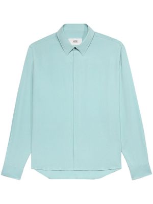 AMI Paris chemise à design texturé - Bleu