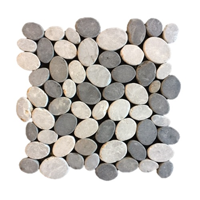 Terre d&apos;Azur Stone Ovale Grey Mix 30x30 cm