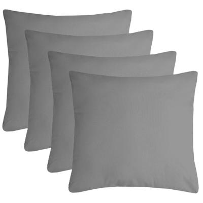 Stof Textile sierkussen Nelson - 4x - grijs - 60 x 60 cm - bank kussens - polyester