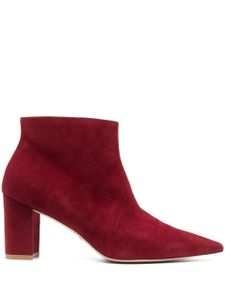 Stuart Weitzman bottines Sue 70 mm en daim - Rouge