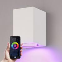 Marion Smart Wandlamp LED - Wifi + Bluetooth - 5,5 Watt 345 lumen - Dimbaar - RGBWW - IP65 waterdicht - GU10 - Downlight - Wit - Google Home, Amazon Alexa en Siri