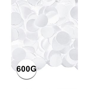 Feestartikelen witte confetti 600 gram