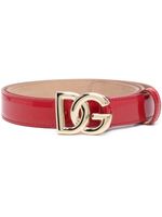 Dolce & Gabbana ceinture vernie à plaque logo - Rouge - thumbnail