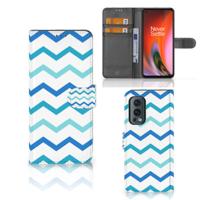 OnePlus Nord 2 5G | Telefoon Hoesje | Zigzag Blauw