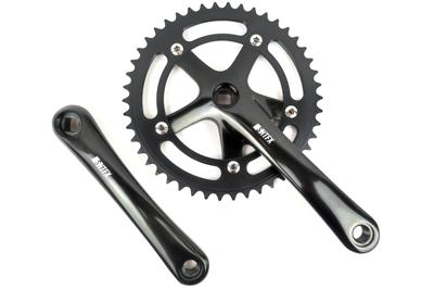 Santafixie 46T 165mm Crankstel - Glanzend zwart Santafixie 46T 165mm Crankstel - Glanzend zwart