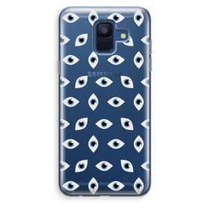 Eyes pattern: Samsung Galaxy A6 (2018) Transparant Hoesje