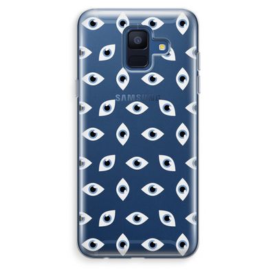 Eyes pattern: Samsung Galaxy A6 (2018) Transparant Hoesje