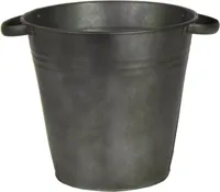 Pot con. zink vint.grn d30h28cm