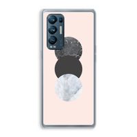 Marmeren cirkels: Oppo Find X3 Neo Transparant Hoesje Marmeren cirkels: Oppo Find X3 Neo Transparant Hoesje