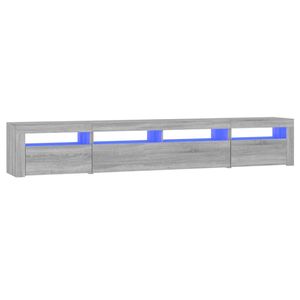 The Living Store Tv-meubel - Middelgroot - Grijs Sonoma Eiken - 240 x 35 x 40 cm - Met RGB LED-verlichting