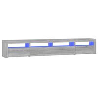 The Living Store Tv-meubel - Middelgroot - Grijs Sonoma Eiken - 240 x 35 x 40 cm - Met RGB LED-verlichting