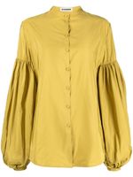 Jil Sander chemise à manches plissées - Jaune