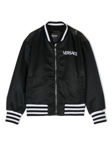 Versace Kids veste bomber à imprimé graphique - Noir