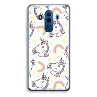 Rainbow Unicorn: Huawei Mate 10 Pro Transparant Hoesje