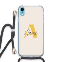 Amber Script: iPhone XR Transparant Hoesje met koord