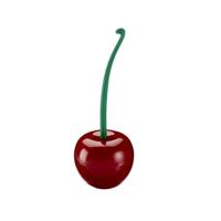 Cherry gevormde Toilet borstel badkamer creatieve mooie toilet borstel Toilet schoonmaken Kit(Red)