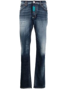 Philipp Plein jean slim Premium Hexagon à taille basse - Bleu