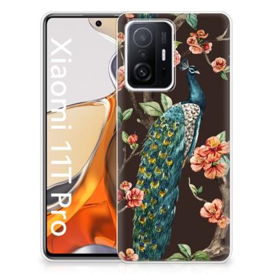 Xiaomi 11T | 11T Pro | TPU Hoesje | Pauw met Bloemen